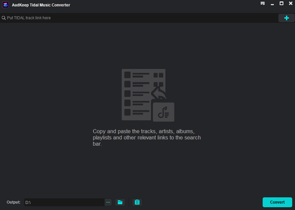 set up audkeep tidal converter