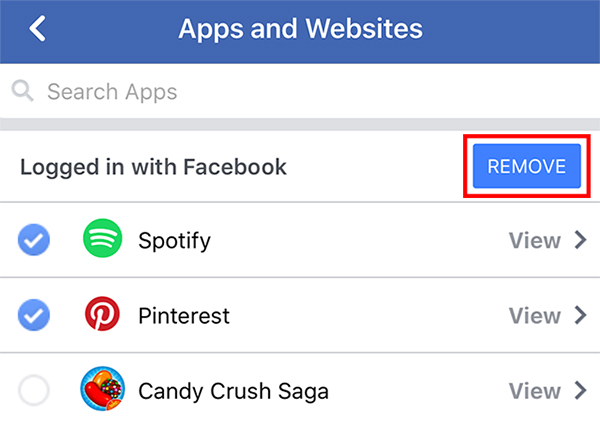 unlink tidal facebook account
