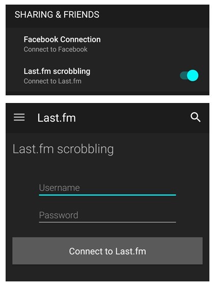 connect tidal to last fm by ios devices