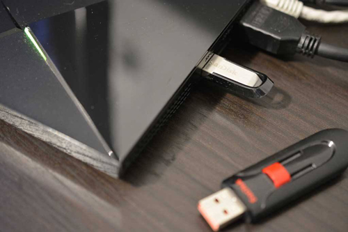 insert usb drive into nvidia shield tv to play tidal