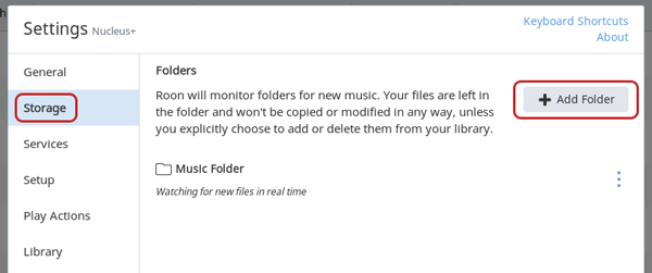 add folder and get tidal with roon