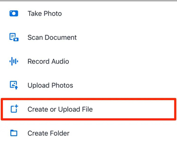 create or upload file to add tidal to dropbox